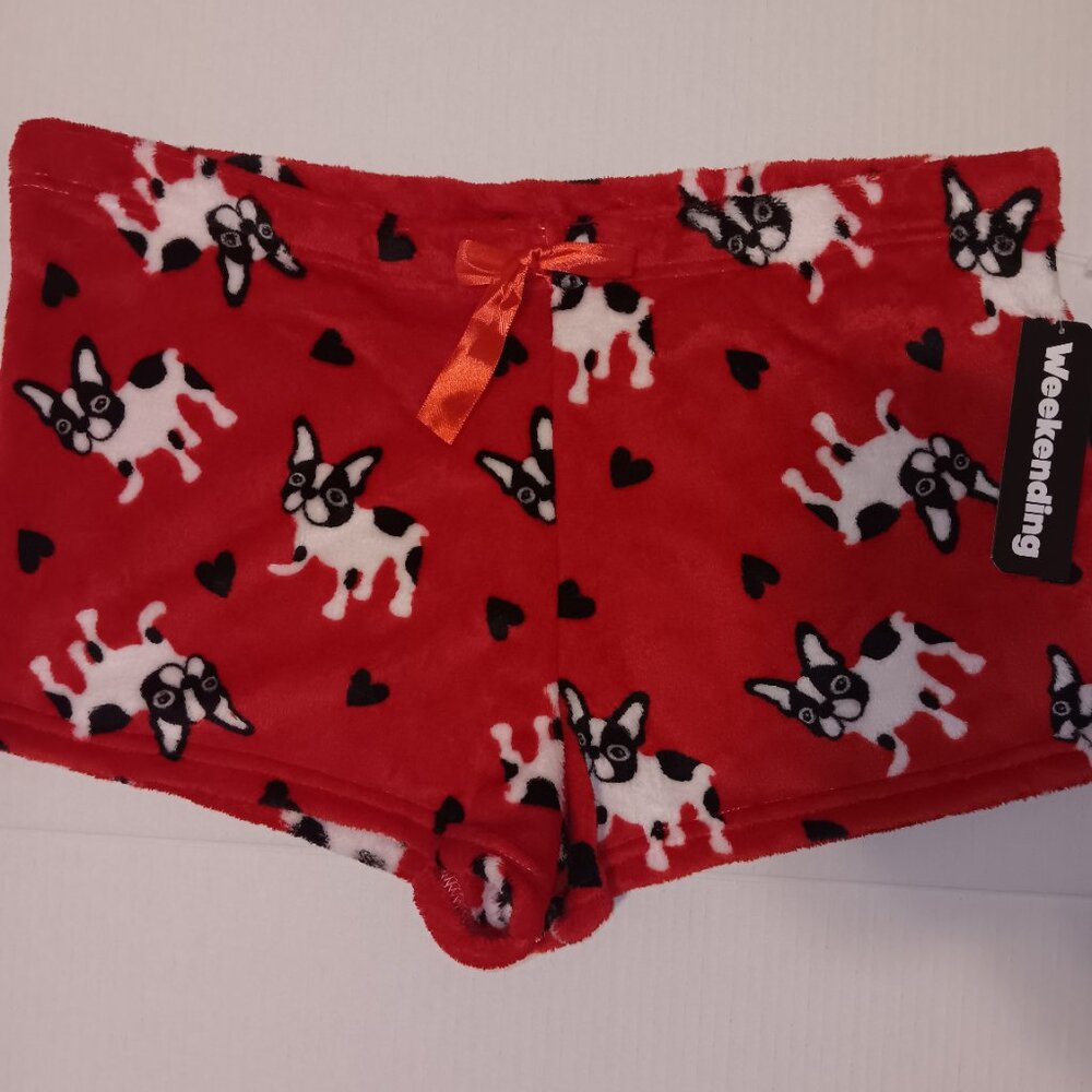 WEEKENDING WOMEN'S FRENCH BULLDOG SLEEPWEAR SHORTS